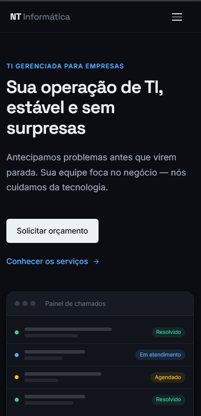 NT Informática no iPhone
