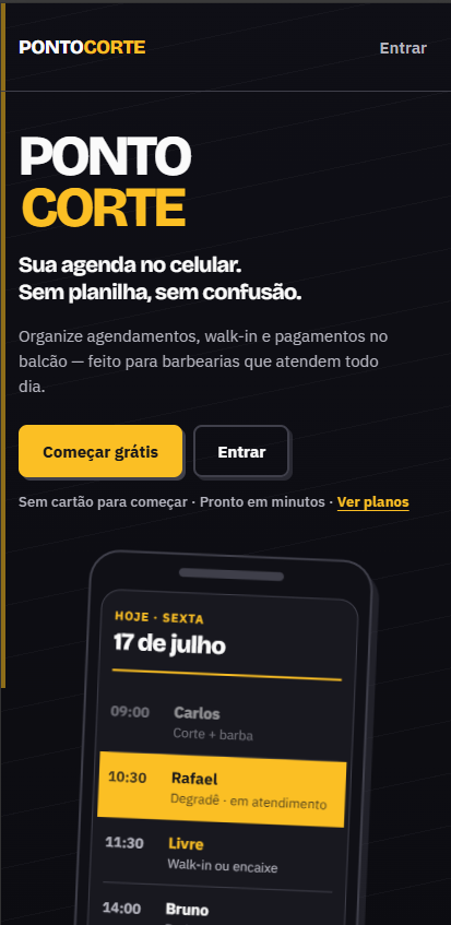 PontoCorte no iPhone